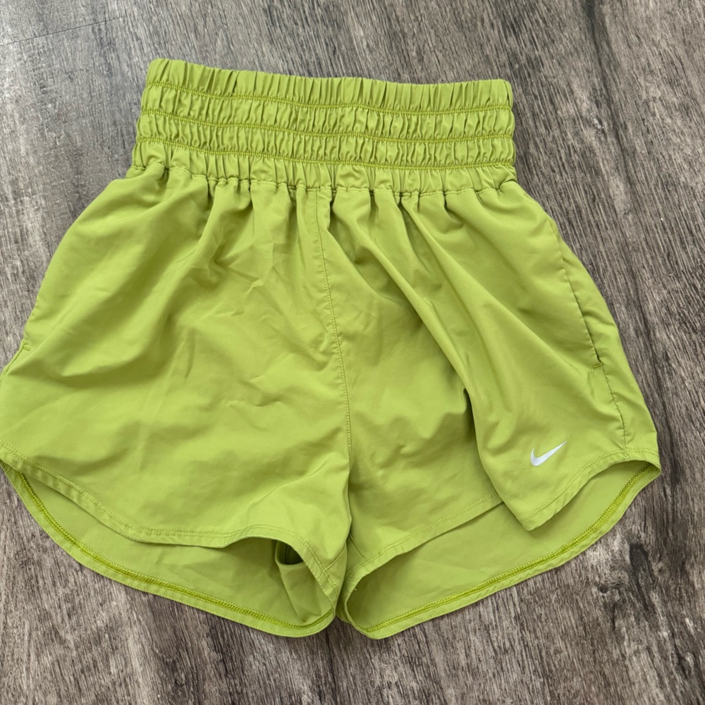 Nike Women's Lime Green Athletic Shorts